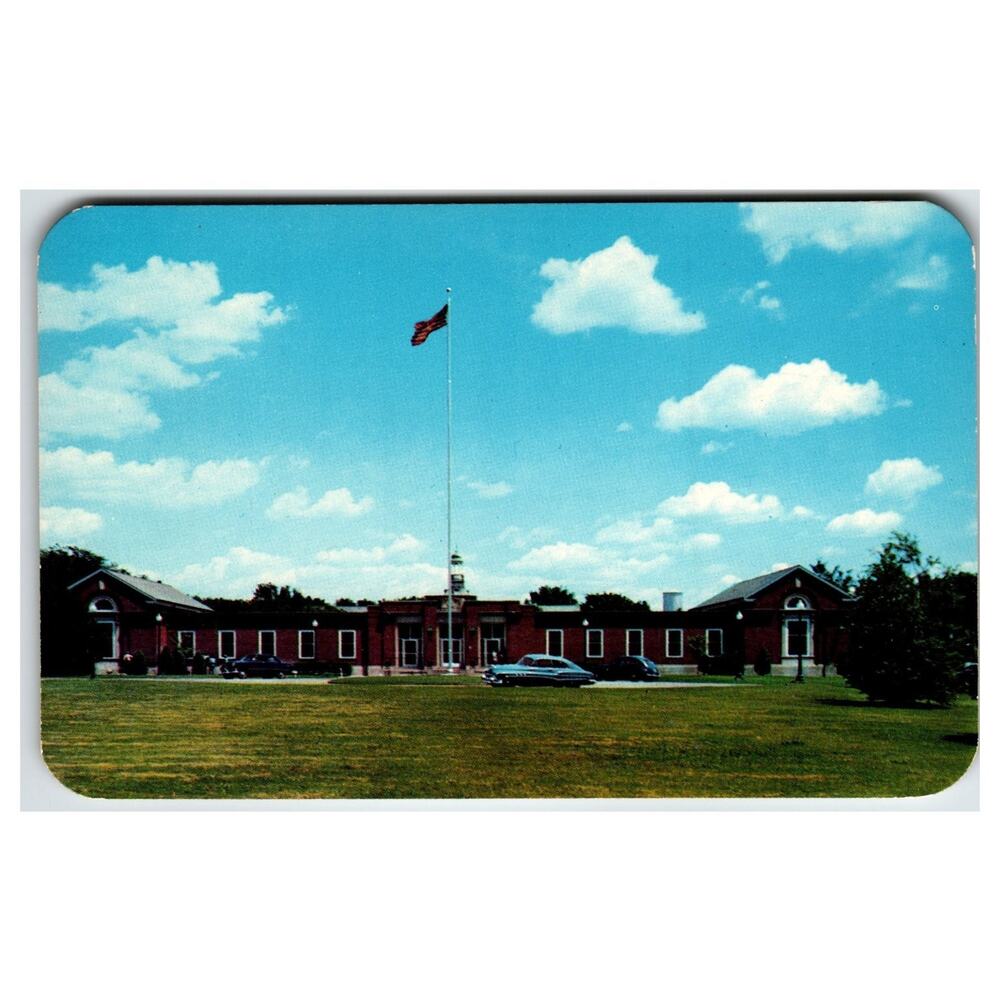 Dixon Illinois State Hospital Administration Building 1958 Postcard